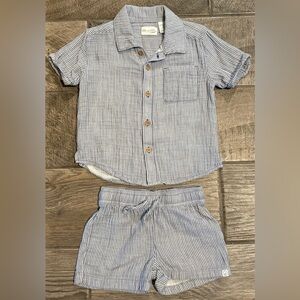 Little Planet 2-Piece Organic Cotton Gauze Top & Short Set